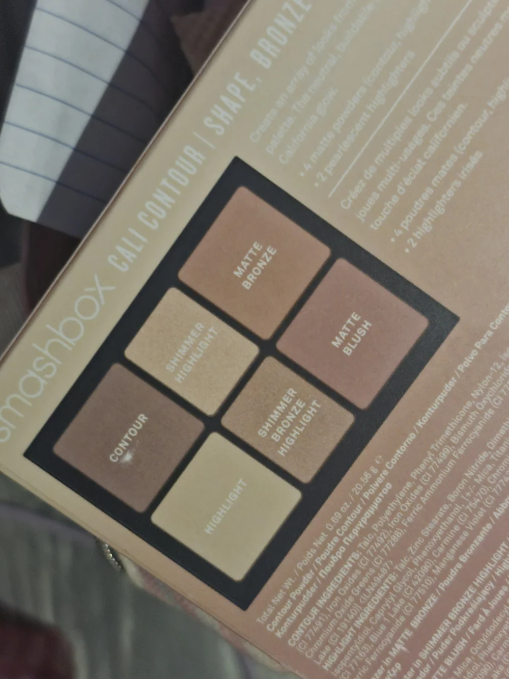 Smashbox Cali Contour Palette - Peach, Brown, Cream, Rose, Gold